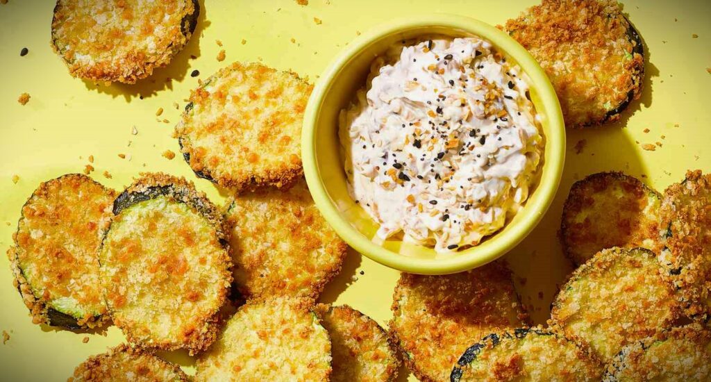 Zucchini aus der Heißluftfritteuse