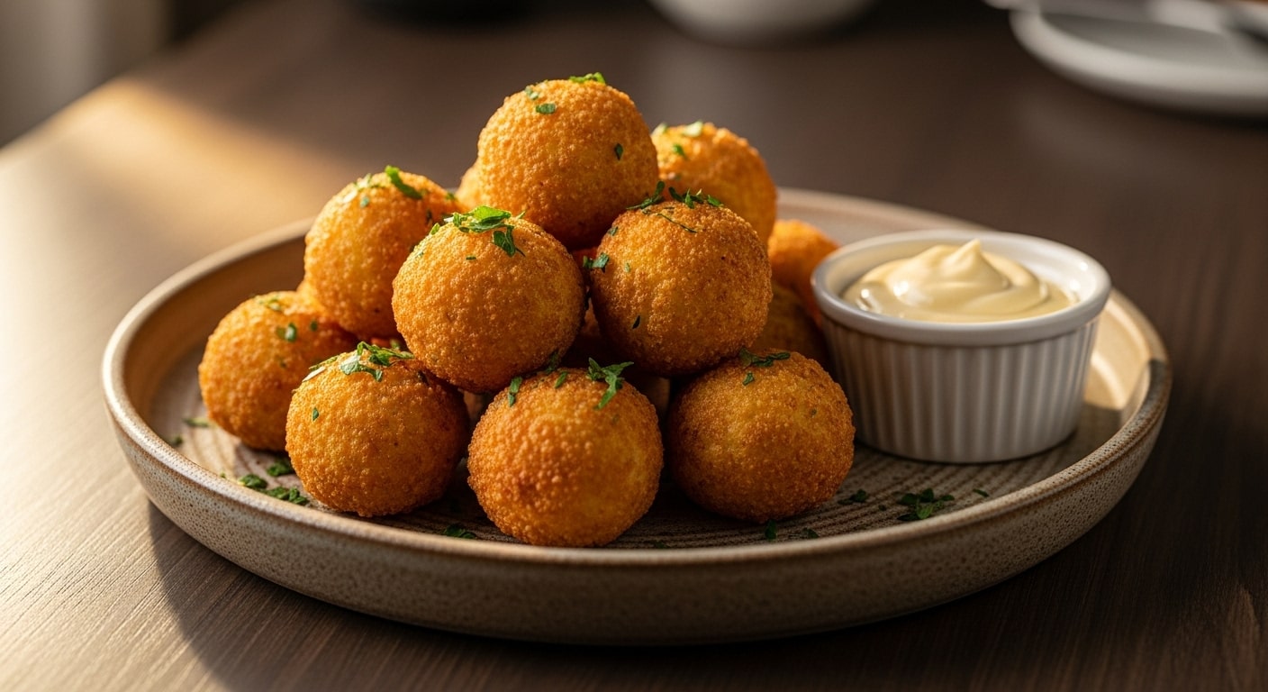Kartoffelbällchen in der Heißluftfritteuse - außen knusprig, innen zart