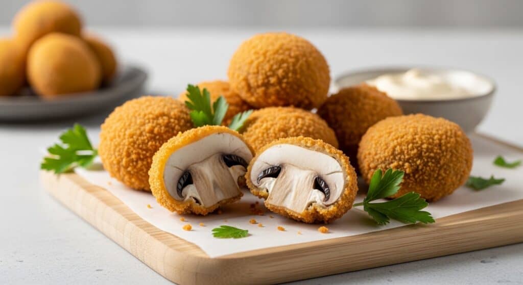 Panierte Champignons aus dem Airfryer