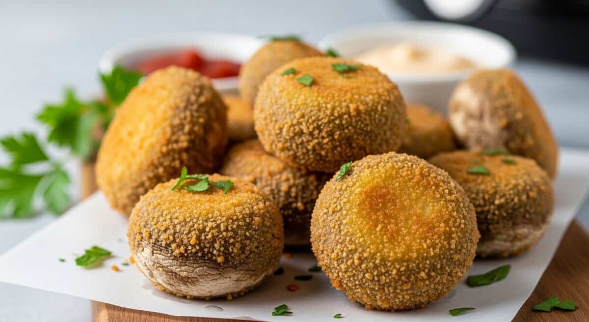 Panierte Champignons aus dem Airfryer
