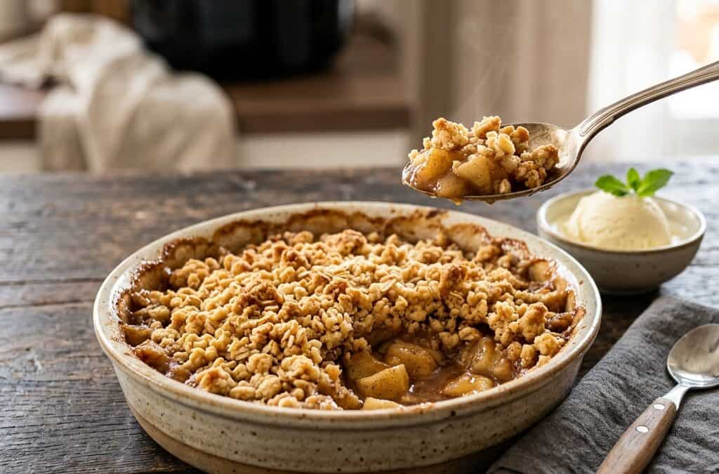 Apfel Crumble im Airfryer
