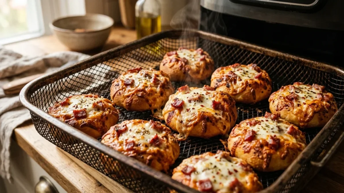 Pizzabrötchen im Airfryer