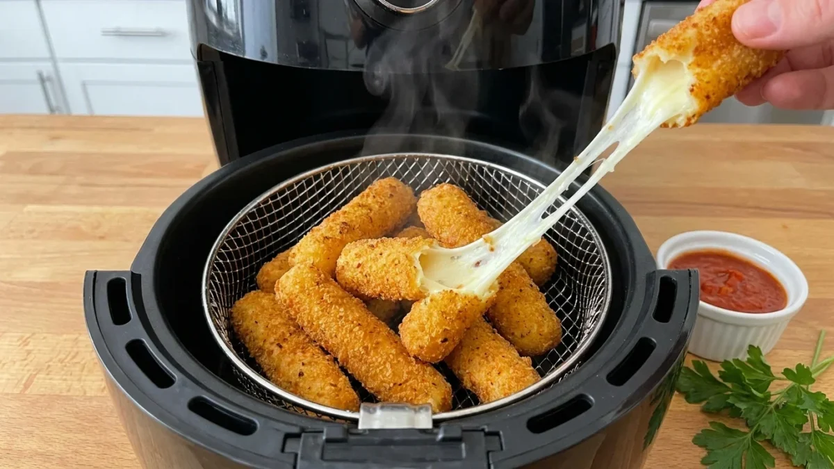 TK-Mozzarella-Sticks aus der Heißluftfritteuse